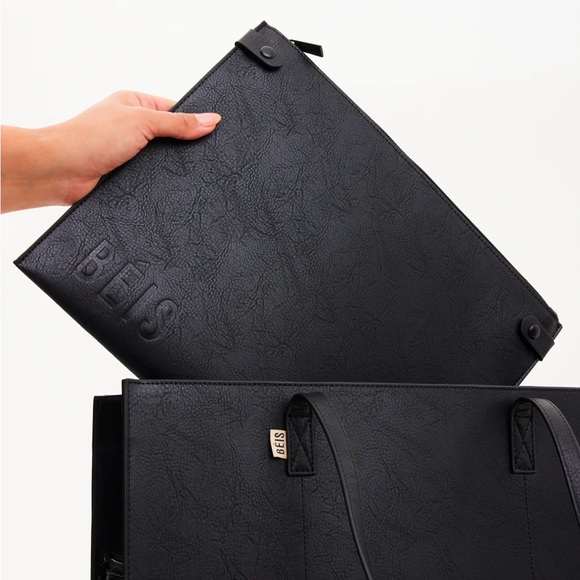 Beis Large Black Tote - Picture 3 of 7